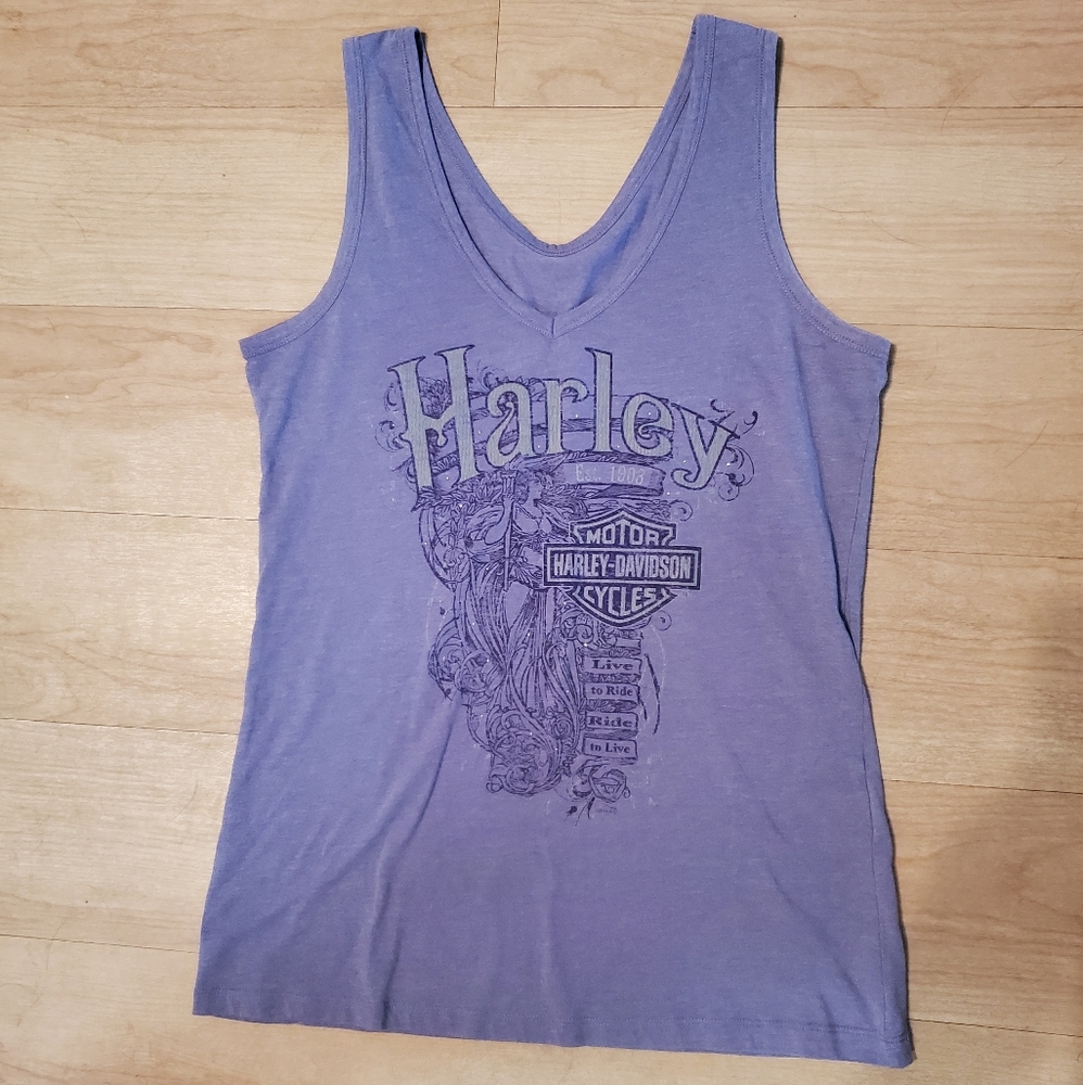 Harely Davidson Purple Tank Top